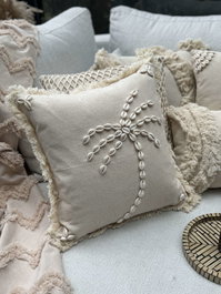 Aberto Design Funda de Cojín Beige 43 x 43 cm Den003